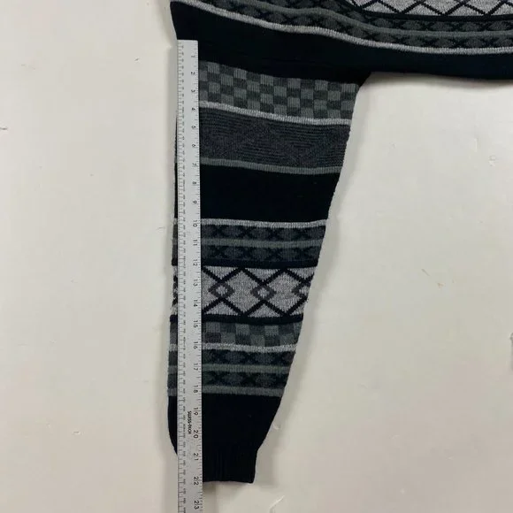 Vintage Porto Bello Textured Cardigan Sweater Mens Medium Biggie Cosby Grunge 3D - Picture 9 of 10